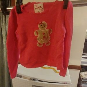 Oshkosh size 5t pink gingerbread sweater